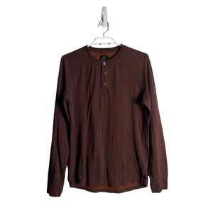 Wind River Men's Burgundy Henley Crewneck Shirt